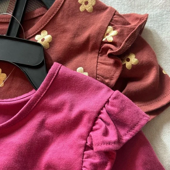 Garanimals 365 Kids Burgundy and Brown Short Sleeve Tees. Set of 2. - Picture 4 of 5